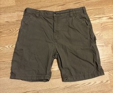 Carhartt Shorts Mens 33 Carpenter B147 LBR Light Brown Cargo Workwear y2k loose