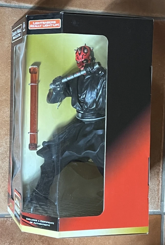 Sable de luz iluminado 11" DARTH MAUL Star Wars Episodio 1 Mega-coleccionable APLAUSOS Foto 4 de 4