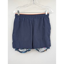Chubbies Mens Small 5.5 Inseam Dinosaur Lined Ultimate Training Shorts Navy Blue