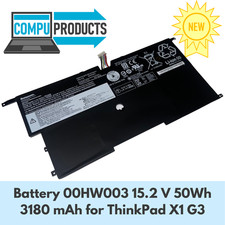 Lenovo Battery 00HW003 15.2 V 50Wh 3180 mAh for Lenovo ThinkPad X1 Carbon Gen3