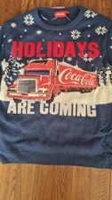 Coca Cola Merchtrade Christmas Jumper Holidays Are Coming Size Small