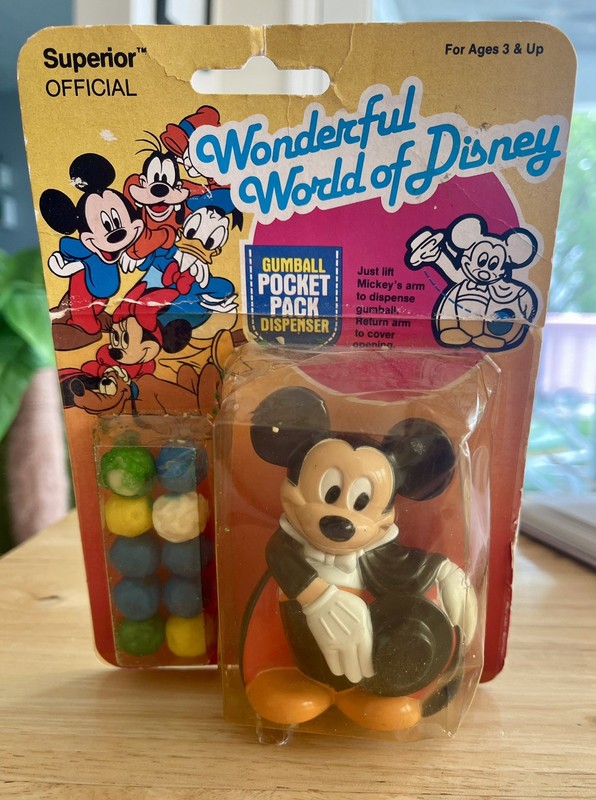 Disney Mickey & Donald Gumball Pocket Dispenser.  Lot Of 2. New In Pkg. USA