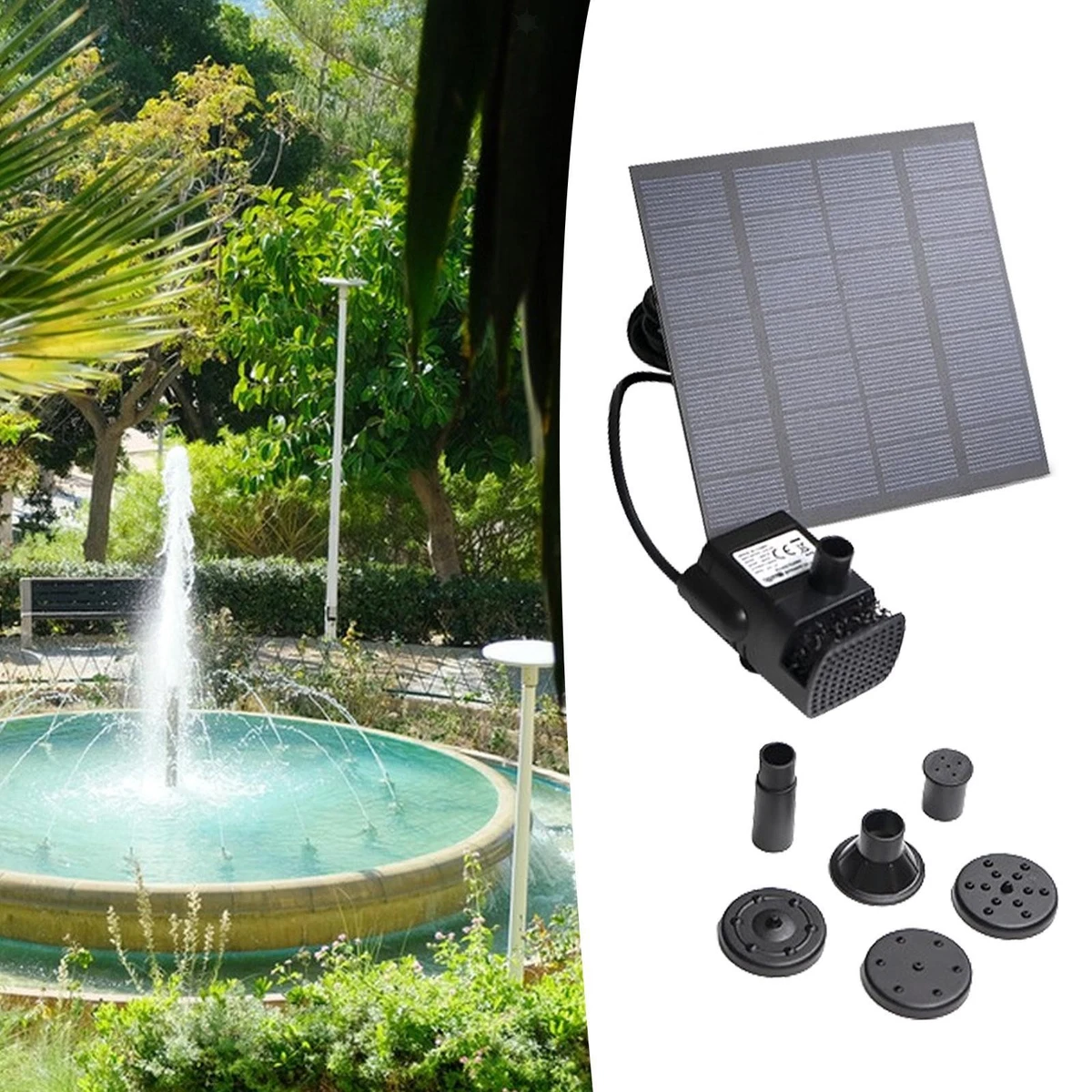 Hengda Pompa Solare per Fontana Uccelli. Pannello Solare da Giardino da