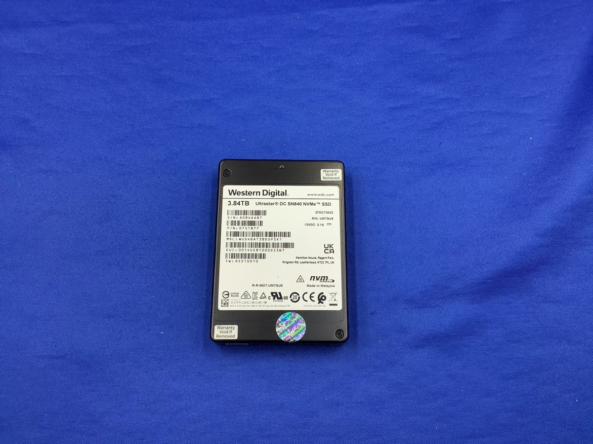 WUS4BA138DSP3X1 WD Ultrastar DC SN840 NVMe SSD - Main Image
