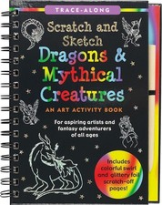 Scratch  Sketch Dragons  Mythical Creatures Trace Along 