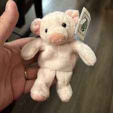 Pig Key Chain Pink Stuffed Spam Jr. Bean Pal Babies 5” Kellytoy