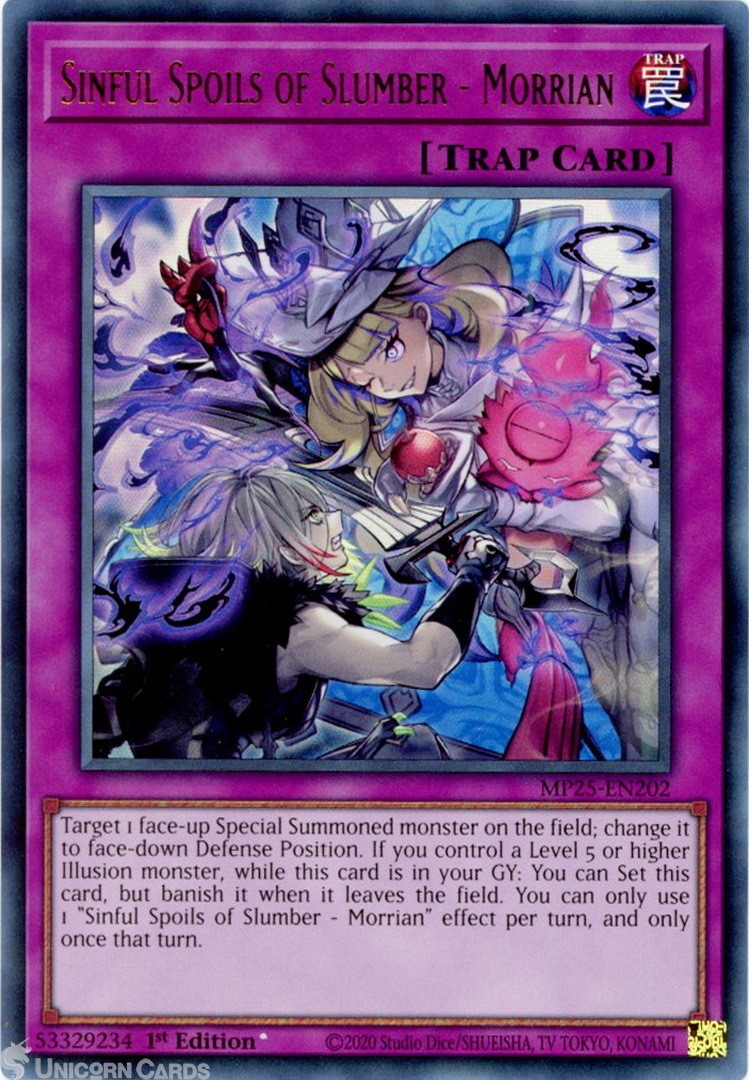 MP25-EN202 Sinful Spoils of Slumber - Morrian : Ultra Rare 1st Edition Mint YuGi