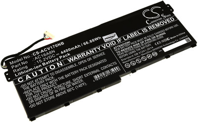 Akku für Acer Typ AC16A8N 15,2V 4400mAh/66,9Wh Li-Ion Schwarz