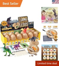 Dig a Dozen Dino Egg Kit for Kids - Easter Basket Stuffers - Dinosaur Toys Gi...