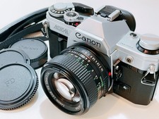  MINT Canon AE-1 Film Camera New FD NFD 50mm F1.4 1:1.4 MF Lens From Japan