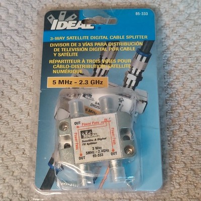 Ideal 85-333 2.3 GHz 3-Way Satellite Digital Cable Splitter