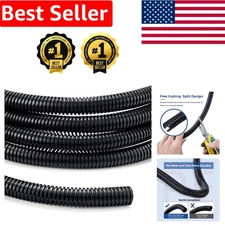 Versatile 10ft Split Loom Tubing - 1/2 Inch Cable Cover for Automotive & Home