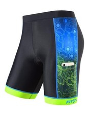 Kids Cycling Bike Shorts Boys Girls Printed Biking Shorts with Small Blue
