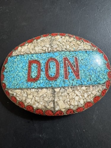 Silver Personalized Belt Buckle and  “Don” custom made tested authentic silver