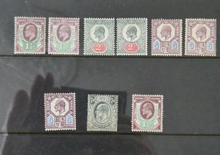 GB KING EDWARD VII 9X JUBILEE ISSUE STAMPS ALL SOMERSET HOUSE M/MINT