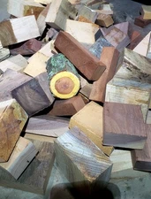 20Lbs /Value Hardwood Scrap Turning Blanks,Black Walnuts, Oak, Ambrosia Maple.