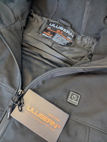Ulusern hooded HEATED Zip Front Jacket Men's MEDIUM W/ Charger Pack NWT - Picture 3 of 11