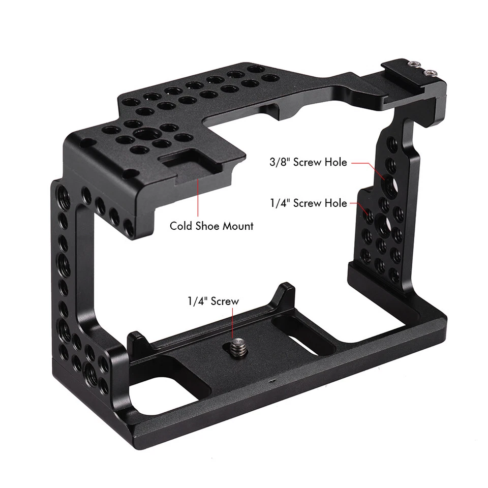Andoer Camera Cage Top Handle Kit Camera Stabilizer With Cold Shoe Mount W7J2 - Image 2 of 4