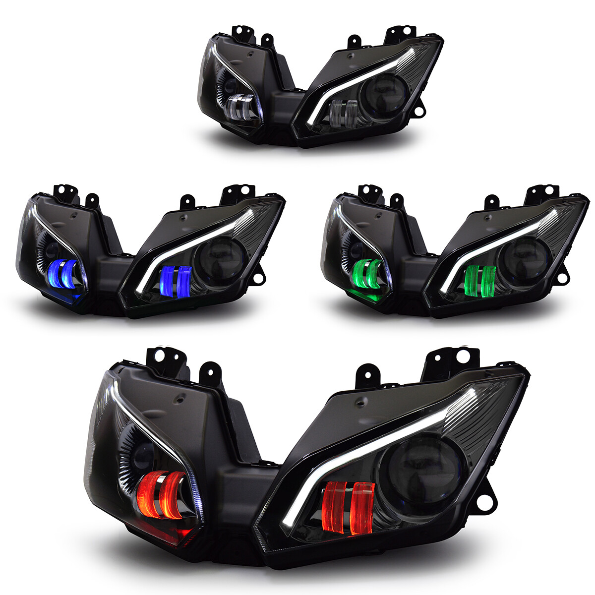 KT Complete LED Headlight Assembly for Kawasaki Ninja ZX6R 2013