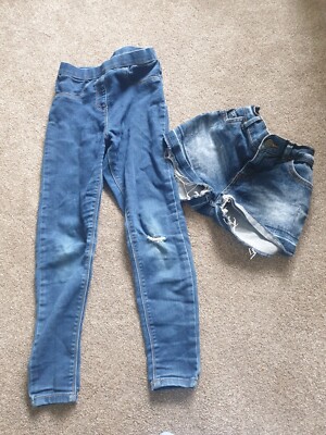 girls denim jeans shorts Jeggings age UK