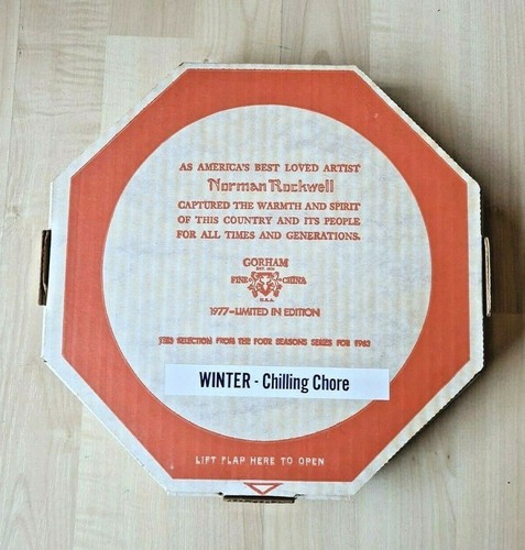 Norman Rockwell 1977 Collectible Plate “Chilling Chore” Gold Plated Original Box - Picture 5 of 6