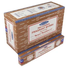 Satya Nag Champa Fragrant Myrrh Incense Sticks Agarbatti 180g HandRolled Stick