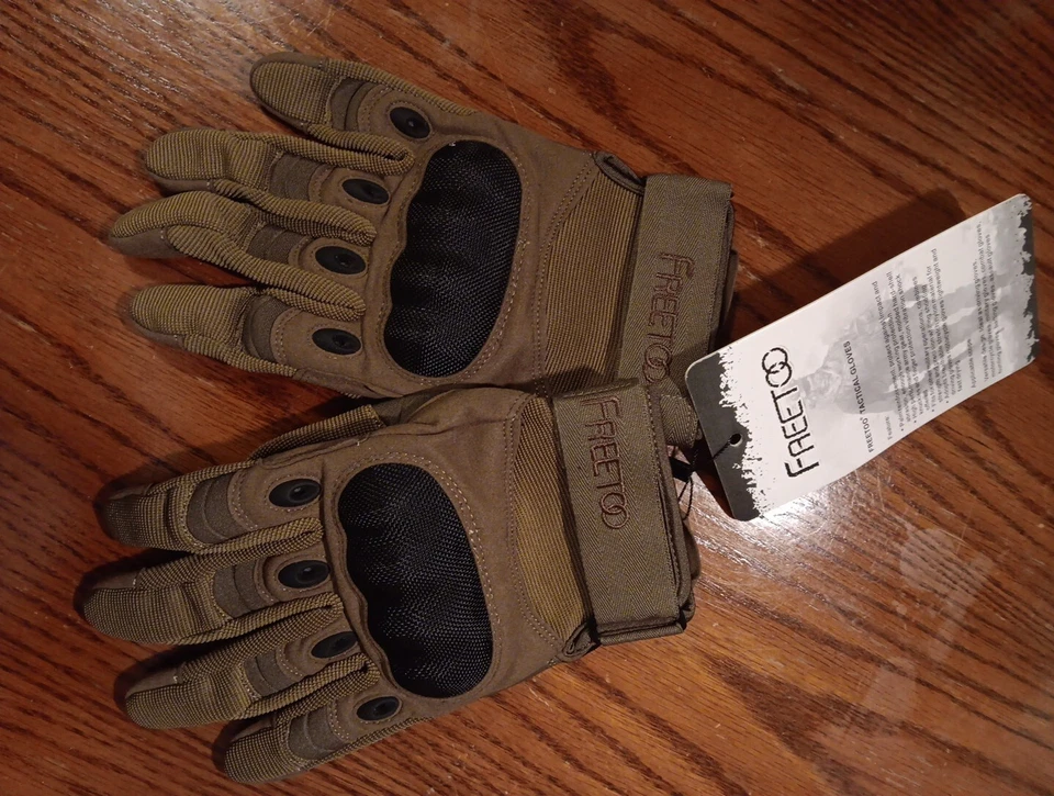 FREETOO Guantes Tácticos Ejército Militar Policía Goma Nudillo Exterior para Hombres Foto 3 de 4