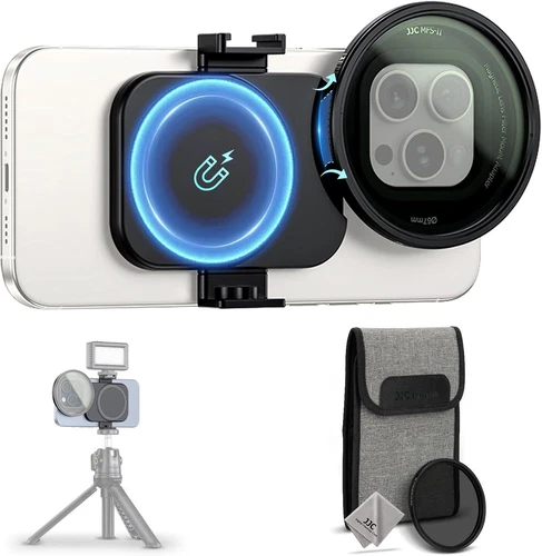Magnetic Lens 67mm CPL Filter Adapter Kit w/Bag for iPhone 16 Pro 15 14 Max Plus