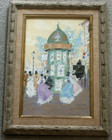 Luigi CAGLIANI Pastel Impressionist Painting Listed Italian Artist Playing Cards — photo 1