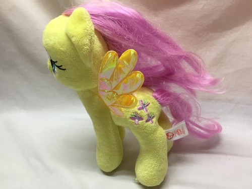 TY My Little Pony Fluttershy 2014 7" Plush Stuffed Animal Beanie & Equestria - Picture 4 of 6