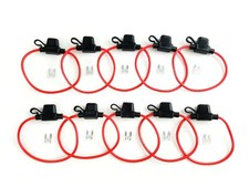 10pc 12 GA. ATM/ATC MINI BLADE IN-LINE FUSE HOLDER CAR BOAT COPPER 25 amp Fuse