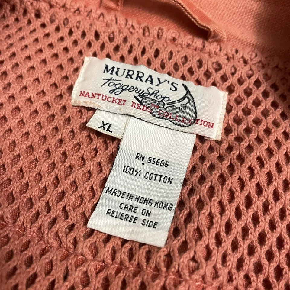 Murray Toggery Shop Nantucket Reds Men's Fishing Vest XL Salmon Pink 13-Pockets - Image 2 of 4