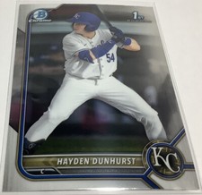 2022 Bowman 1st Hayden Dunhurst BD-44 Kansas City Royals Baseball 