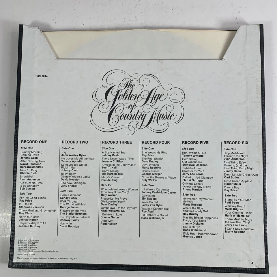 Columbia House P6S 5614 The Golden Age Of Country Music 6 LP Box Set - Image 3 of 4