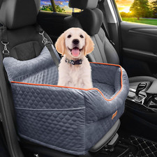 Memory Foam Dog Booster Seat for Small Dogs up to 25 Lbs - Elevated Dog Car Seat