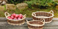 Obstkorb Brotkorb Weide, Groß Ø 30 Cm, GebäCk Flecht BröTchen KöRbchen Schale