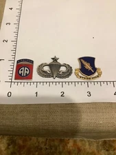 AIRBORNE WING AND D.I.s REMOVED FROM PLAQUE PINS REMOVED