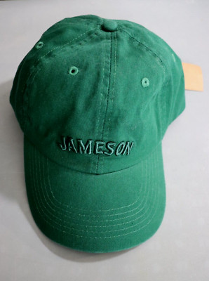 Jameson Irish Whiskey Hat Green Adjustable Strap Back Cap Embroidered Mens New