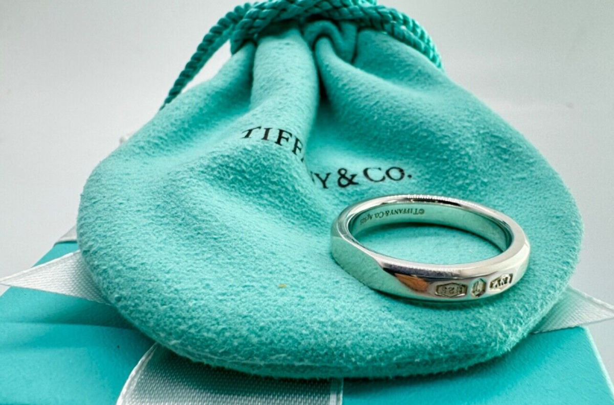 Tiffany & Co. 1837 Makers Narrow Slice Band Ring Sterling Tiffany & Co. 1837 Makers Narrow Slice Band Ring Sterling