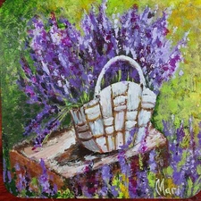 Tuscany Wall Art – Italian Landscape with Lavender Fields, Original Painting