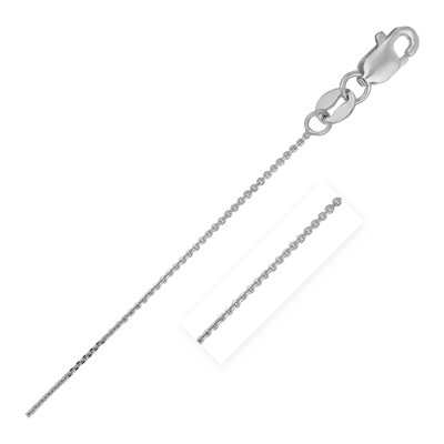 14 Karat Weißgold Kabel Gliederkette 0,5 mm 