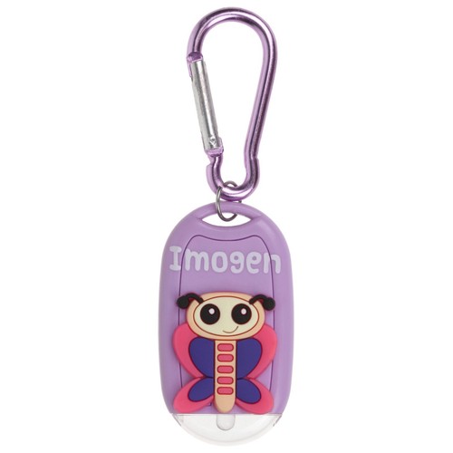 Kids Personalised Torch Keyring Novelty Mini LED Toy Light Carabiner Name Animal - Picture 171 of 370