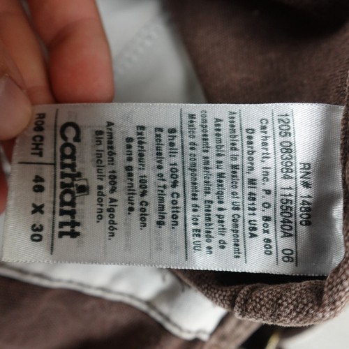 Carhartt Latzhose Herren 46X30 braun verstärkte Knie Utility Taschen verstellbar - Bild 14 von 22