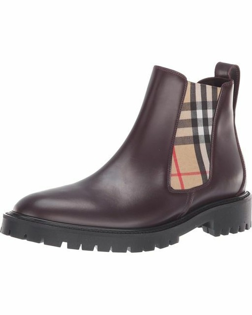 burberry plaid boots