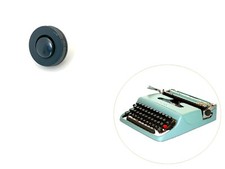 Left Platen Knob for Olivetti Lettera 22 Typewriter Vtg Italian Original Part thumbnail