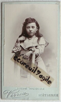 CDV Foto PAUL VERRON in SAINT ETIENNE Mädchen X929