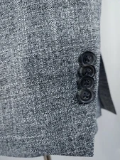 Daniel Cremieux Mens 40L Gray Tweed Bamboo Viscose Jacket Blazer Sport Coat