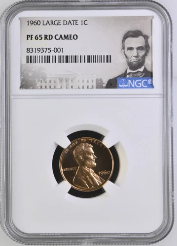 1960 Lincoln Cent 1C Large Date NGC PF65 RD Cameo