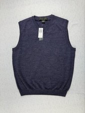 Bloomingdale's Men's Purple Merino Wool Sleeveless Sweater Vest Size M