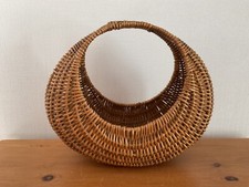 Panier gondole vintage ancien France - osier rotin - 35 cm